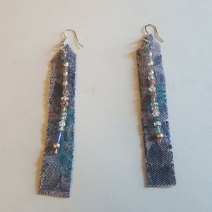 Denim earrings
